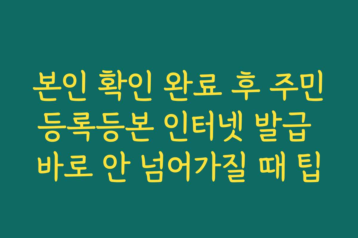 본인 확인 완료 후 주민등록등본 인터넷 발급 바로 안 넘어가질 때 팁 본인 확인 완료 후 주민등록등본 인터넷 발급 바로 안 넘어가질 때 팁