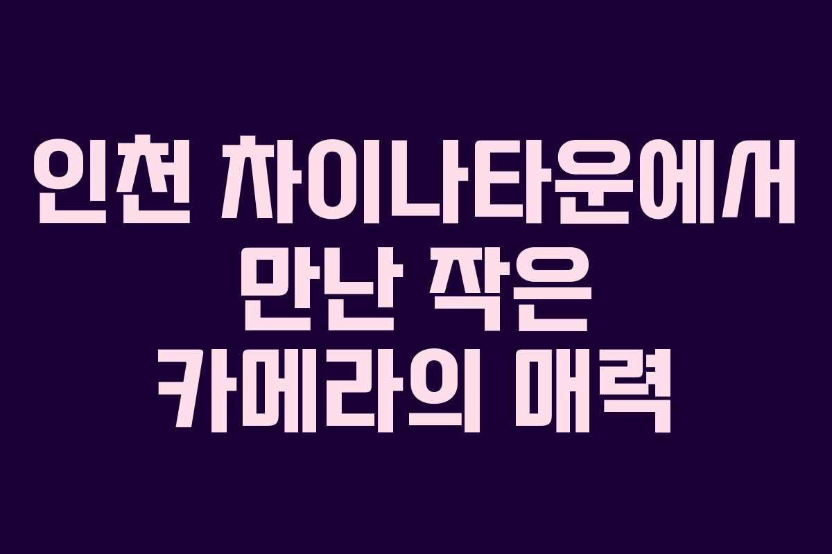 인천 차이나타운에서 만난 작은 카메라의 매력