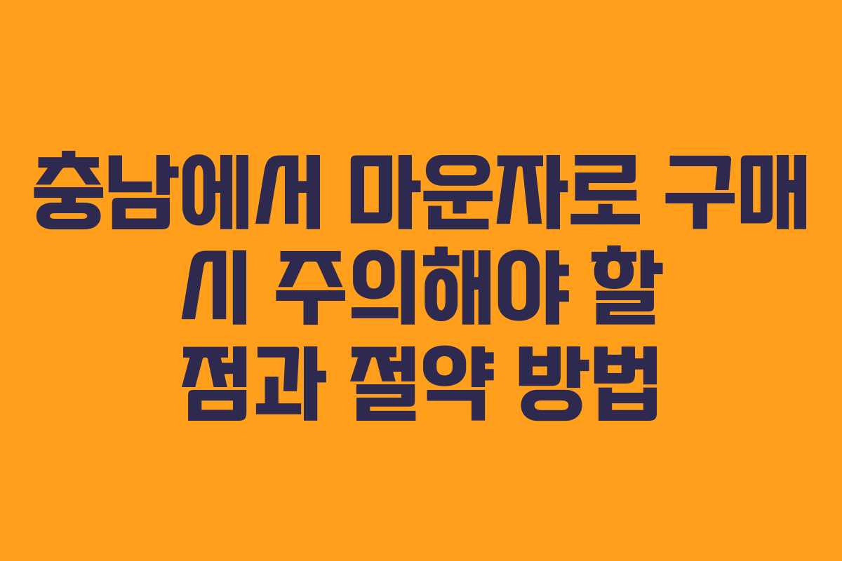 충남에서 마운자로 구매 시 주의해야 할 점과 절약 방법