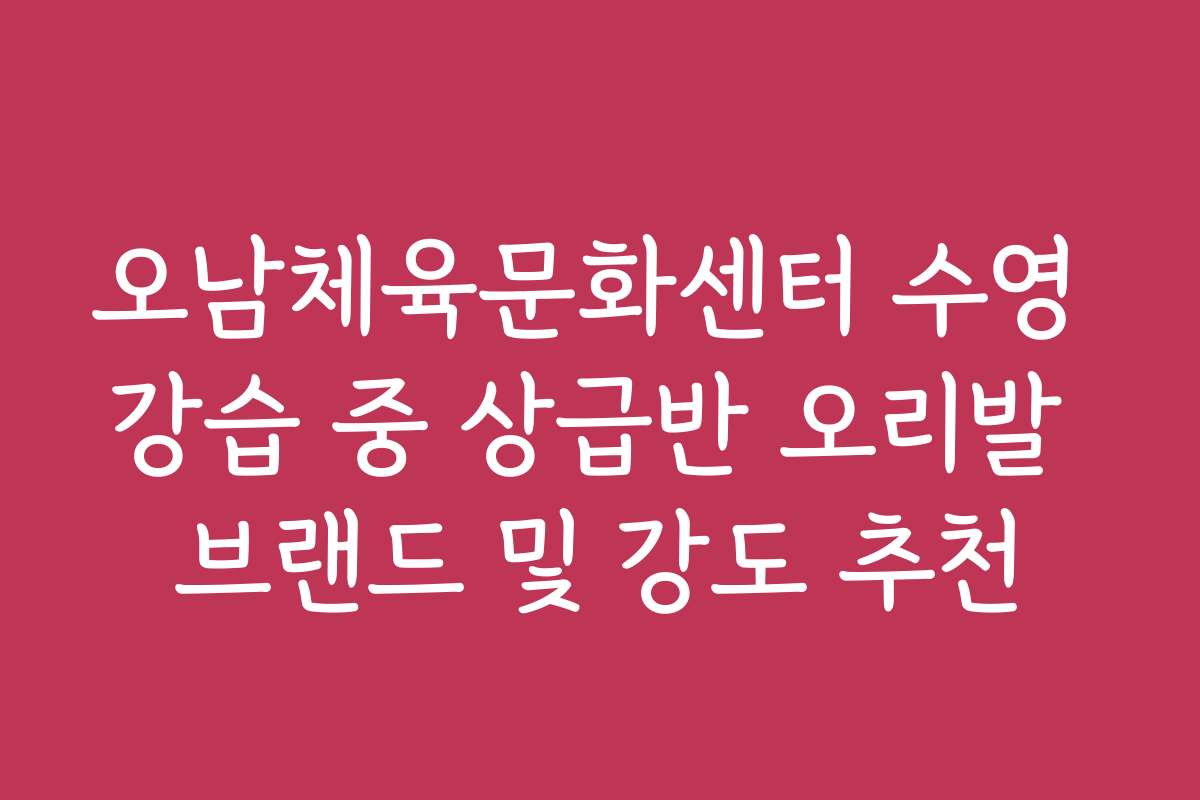 오남체육문화센터 수영 강습 중 상급반 오리발 브랜드 및 강도 추천 오남체육문화센터 수영 강습 중 상급반 오리발 브랜드 및 강도 추천