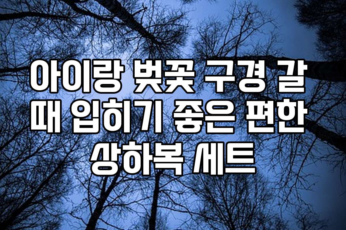 아이랑 벚꽃 구경 갈 때 입히기 좋은 편한 상하복 세트 아이랑 벚꽃 구경 갈 때 입히기 좋은 편한 상하복 세트