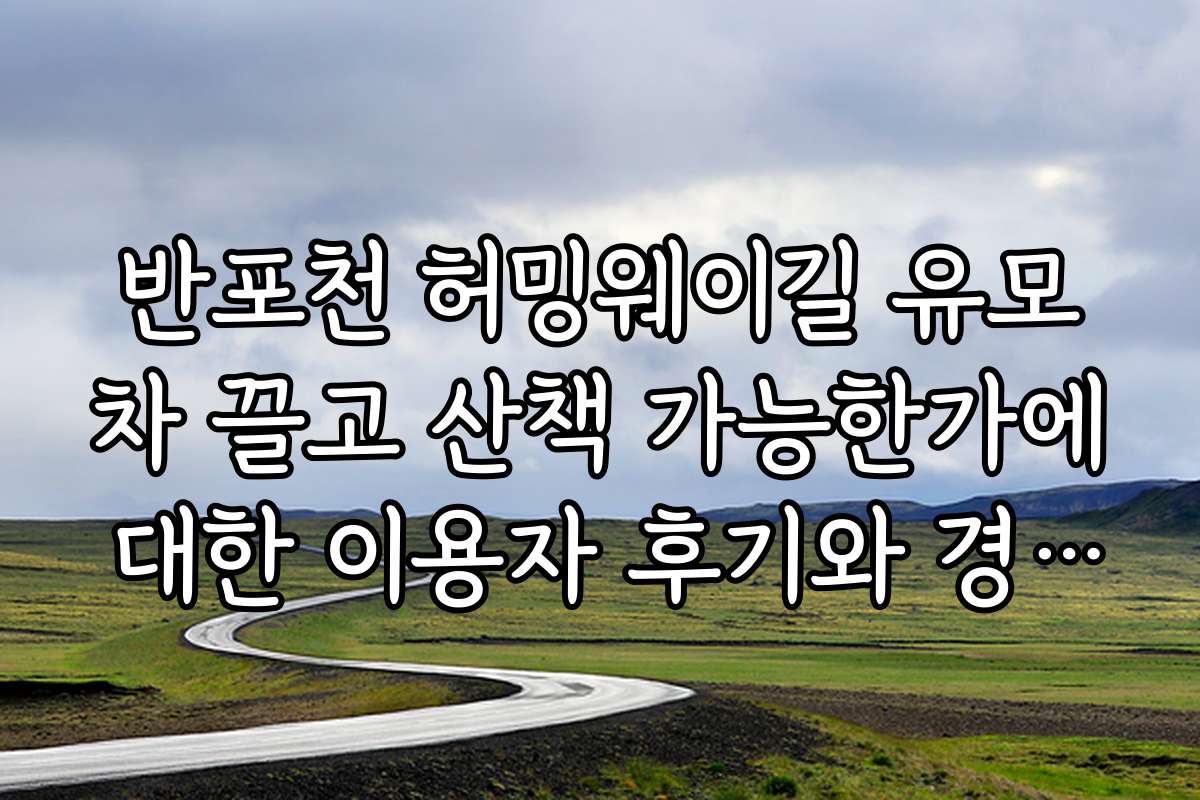 반포천 허밍웨이길 유모차 끌고 산책 가능한가에 대한 이용자 후기와 경험담은 어떤 게 있나