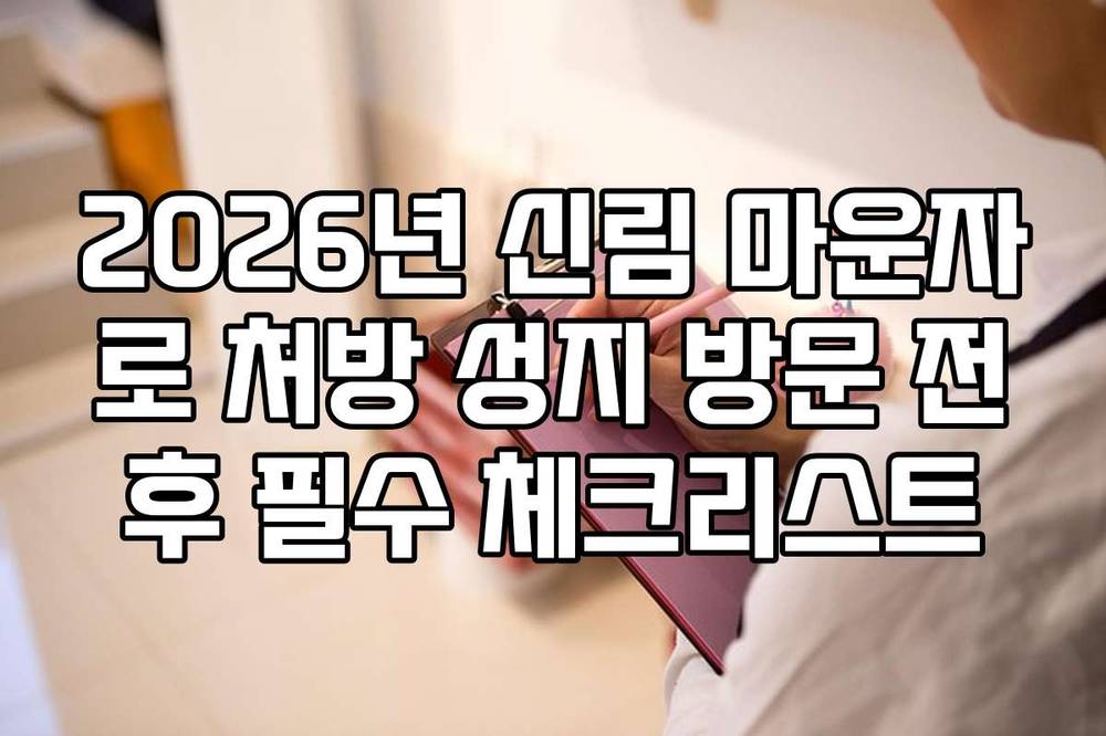 2026년 신림 마운자로 처방 성지 방문 전후 필수 체크리스트