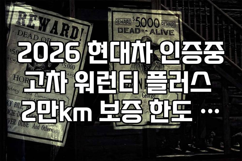 2026 현대차 인증중고차 워런티 플러스 2만km 보증 한도 팩트 체크