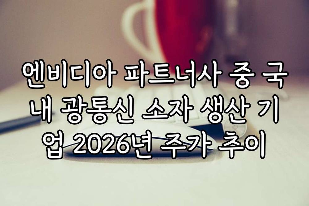 엔비디아 파트너사 중 국내 광통신 소자 생산 기업 2026년 주가 추이