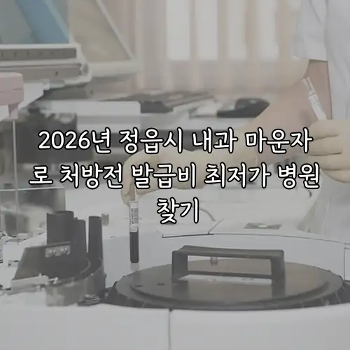 2026년 정읍시 내과 마운자로 처방전 발급비 최저가 병원 찾기