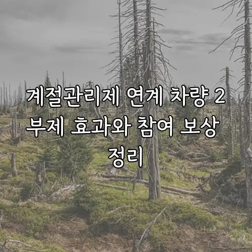 계절관리제 연계 차량 2부제 효과와 참여 보상 정리