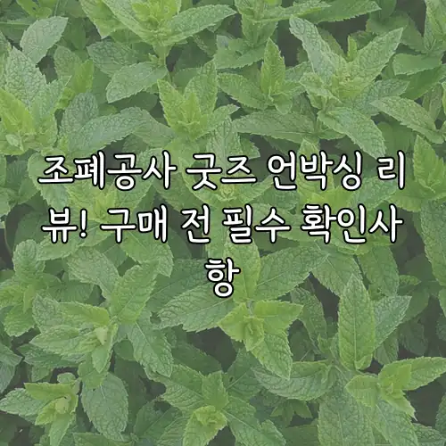 조폐공사 굿즈 언박싱 리뷰! 구매 전 필수 확인사항