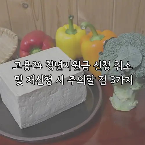 고용24 청년지원금 신청 취소 및 재신청 시 주의할 점 3가지